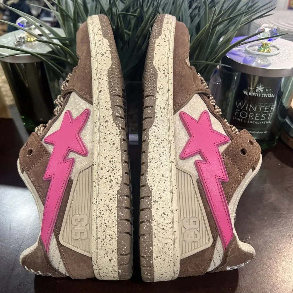 A Bathing Ape BAPE SK8 STA #6 in Brown/Pink Size Size 7